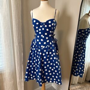 Betsey Johnson Blue Polka Dot Dress